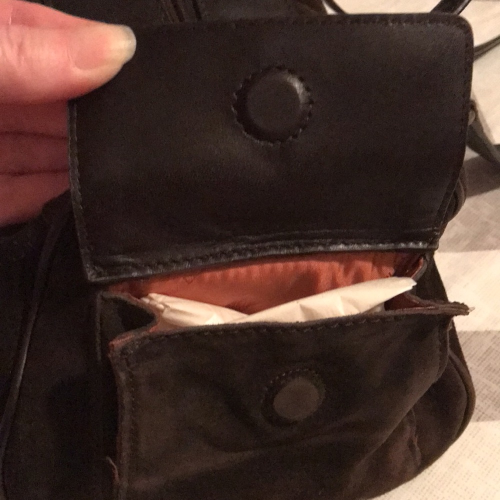 Donald J Pliner suede & leather brown purse - Picture 6 of 6